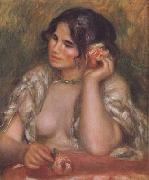 Pierre Renoir The Toilette Woman Combing Her Hair (mk06) oil painting reproduction